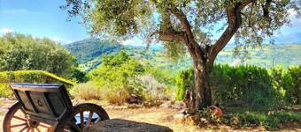 Nestled in a lovely landscape, fantastic panorama from the sea to the mountains.