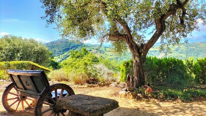 Nestled in a lovely landscape, fantastic panorama from the sea to the mountains.