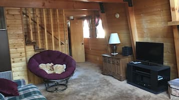 TV, fireplace, DVD player, stereo