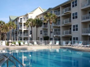 Outdoor pool, a heated pool