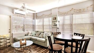 TV, DVD player, offices