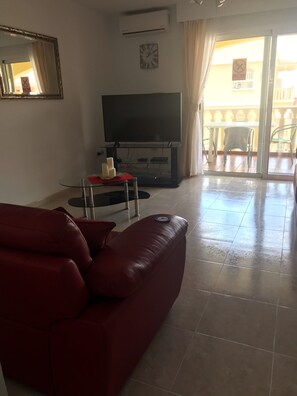 Smart TV, DVD player, books, stereo