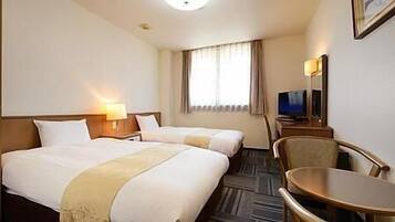 Desk, free WiFi, bed sheets