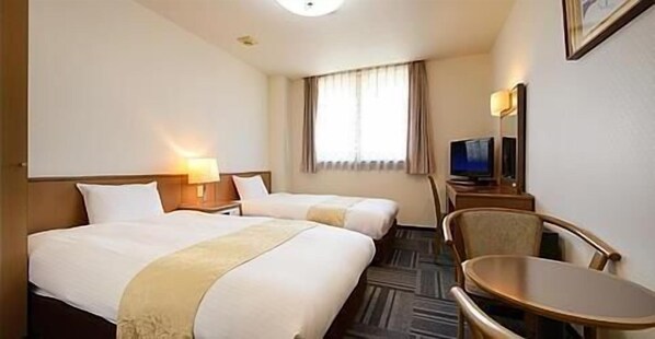 Desk, free WiFi, bed sheets