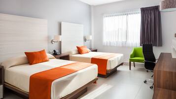 Executive Room, 2 Double Beds | In-room safe, desk, iron/ironing board, free WiFi