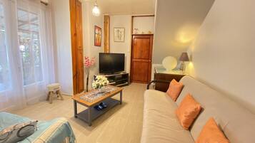 TV, lettore DVD, libri, videoteca