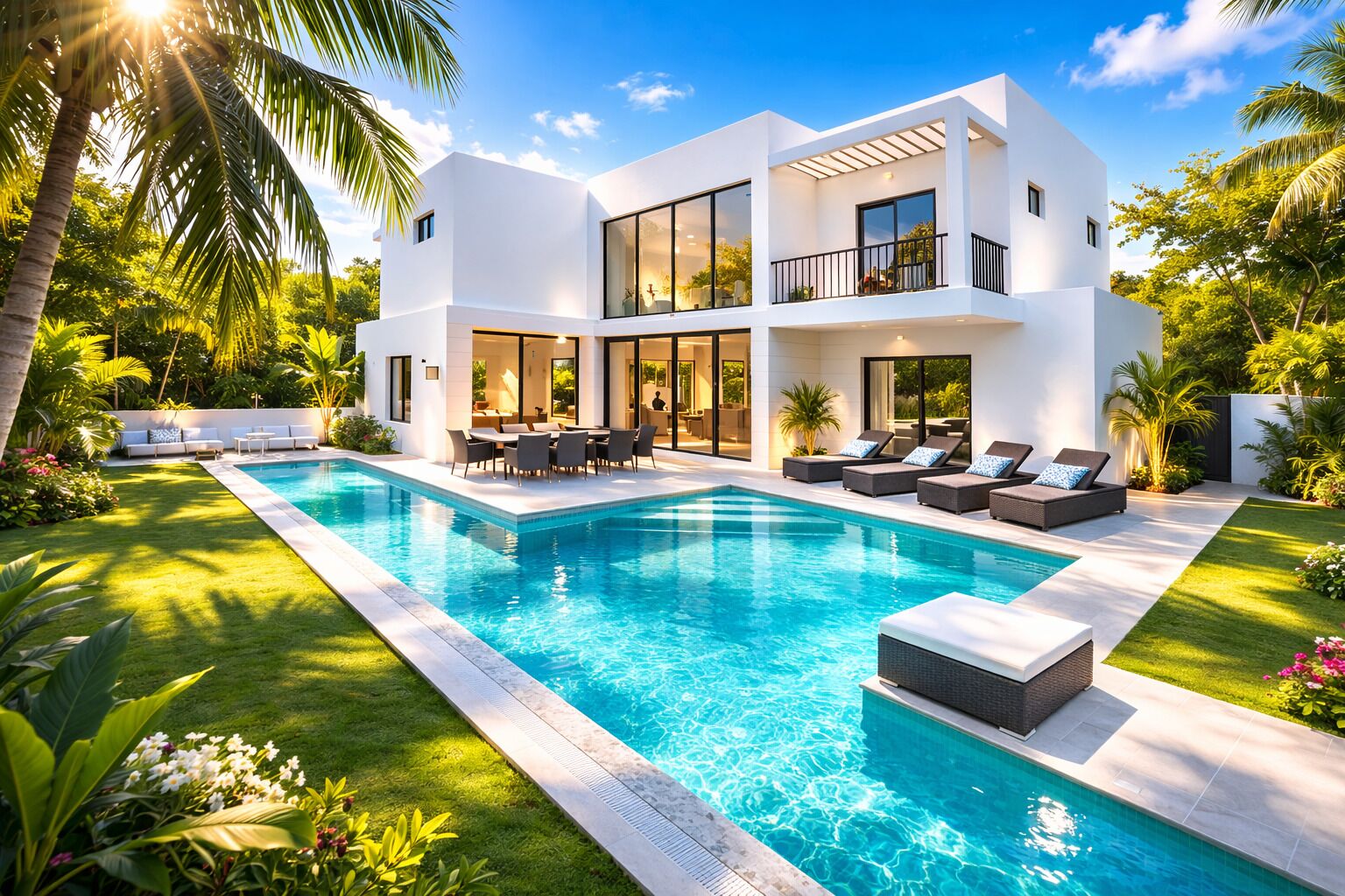 Villa Pearl features a private large 40-foot pool.