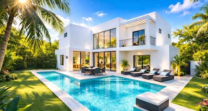 Villa Pearl private pool 5 min walk to the beach 8 min walk to 5th Avenue