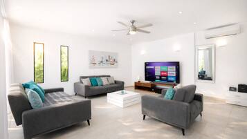 TV connectée, cheminée, baby-foot, table de tennis de table