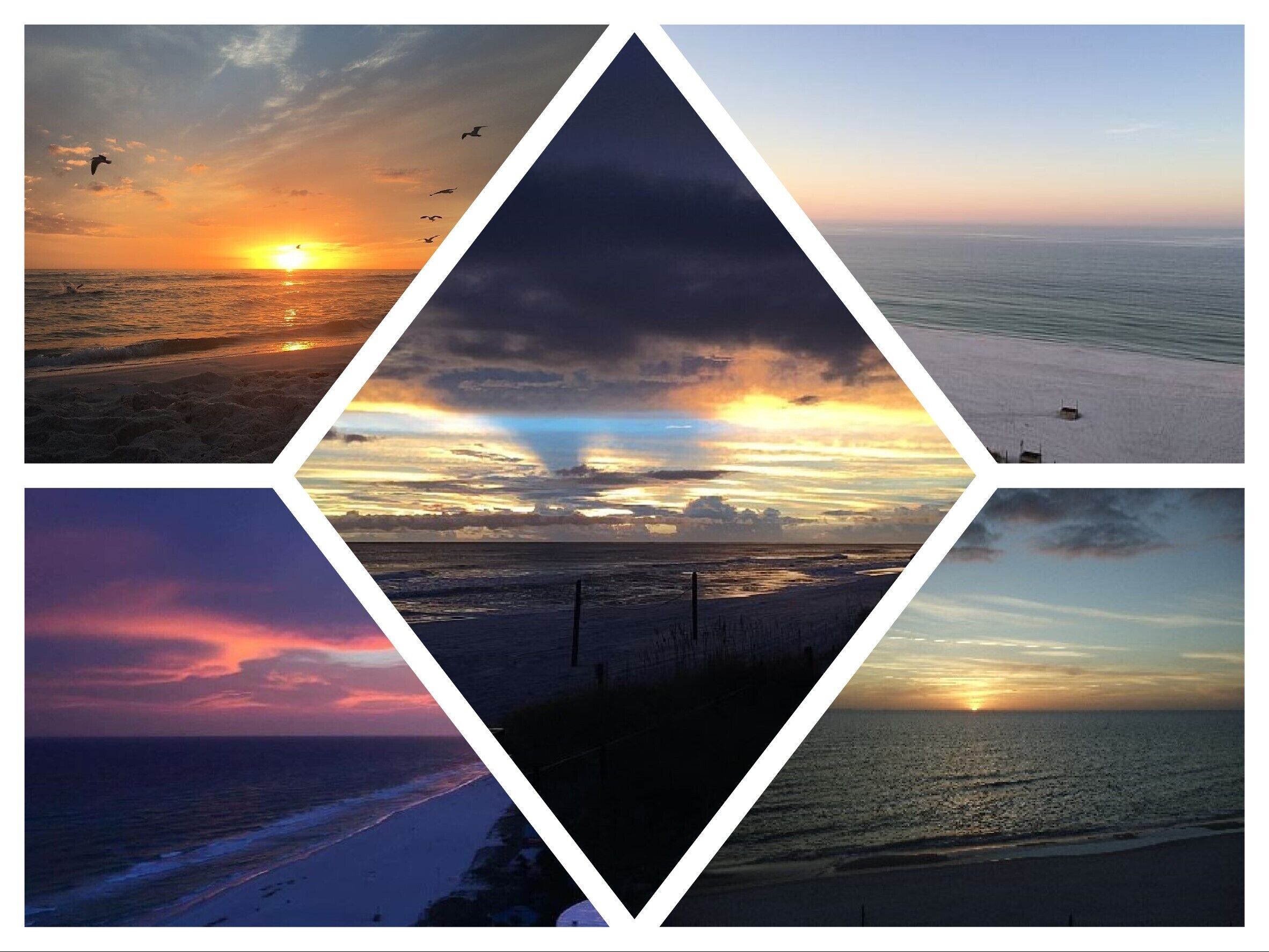 sunset views from the beach at regency.