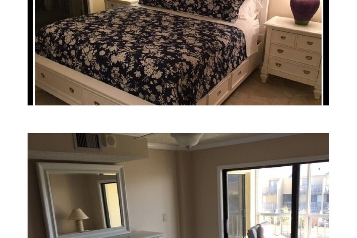 master bedroom with view of balcony