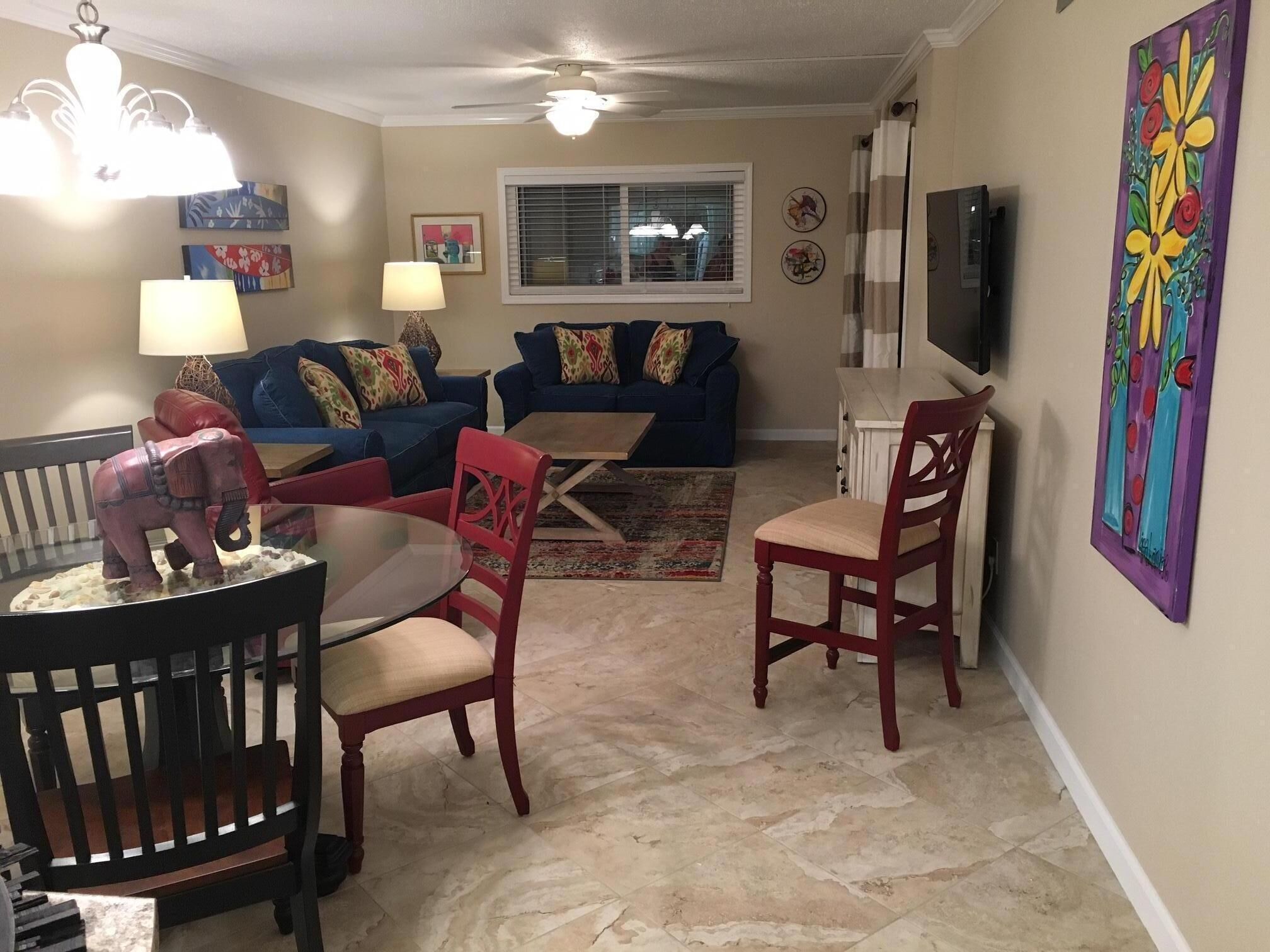 living room and dining room