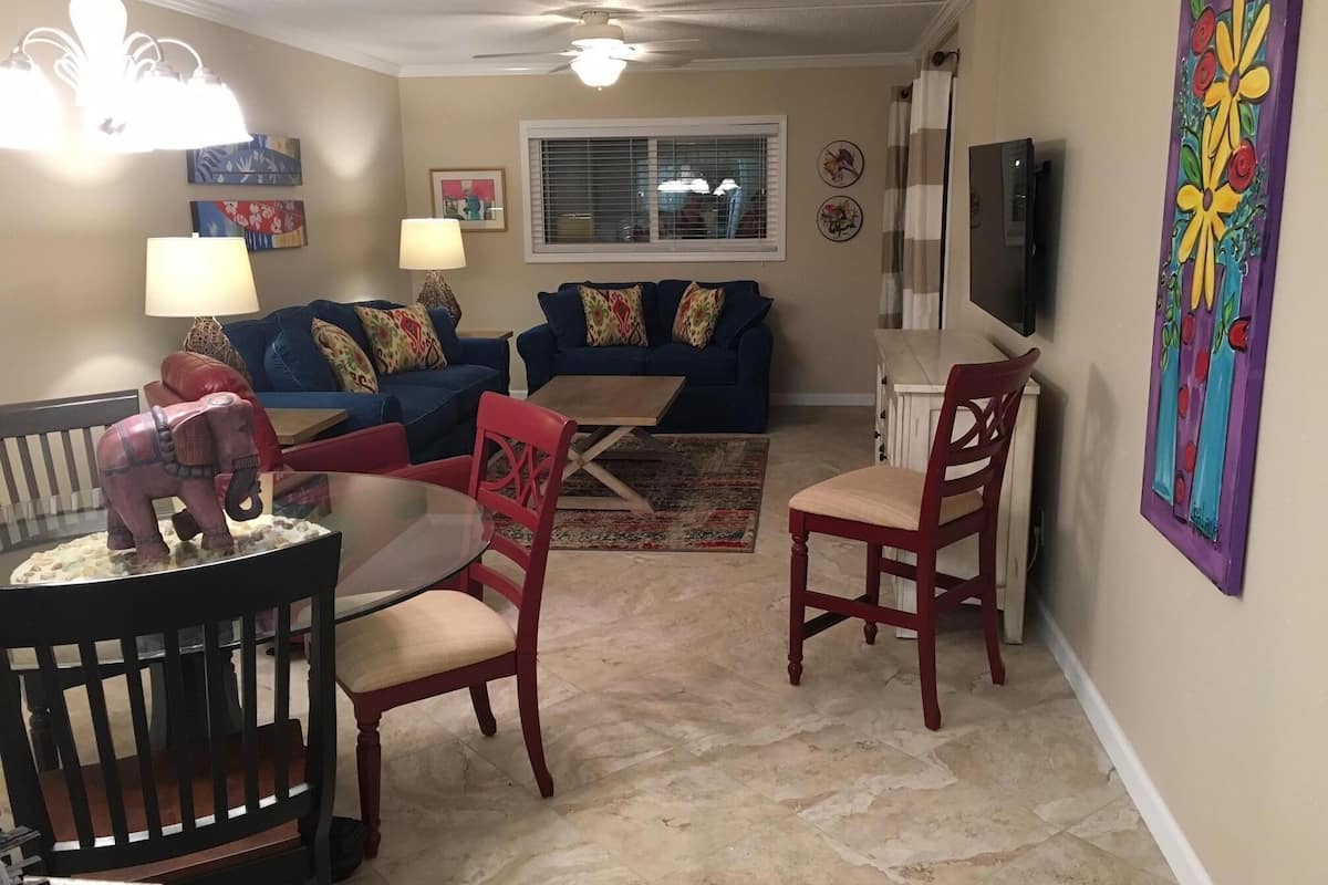 living room and dining room