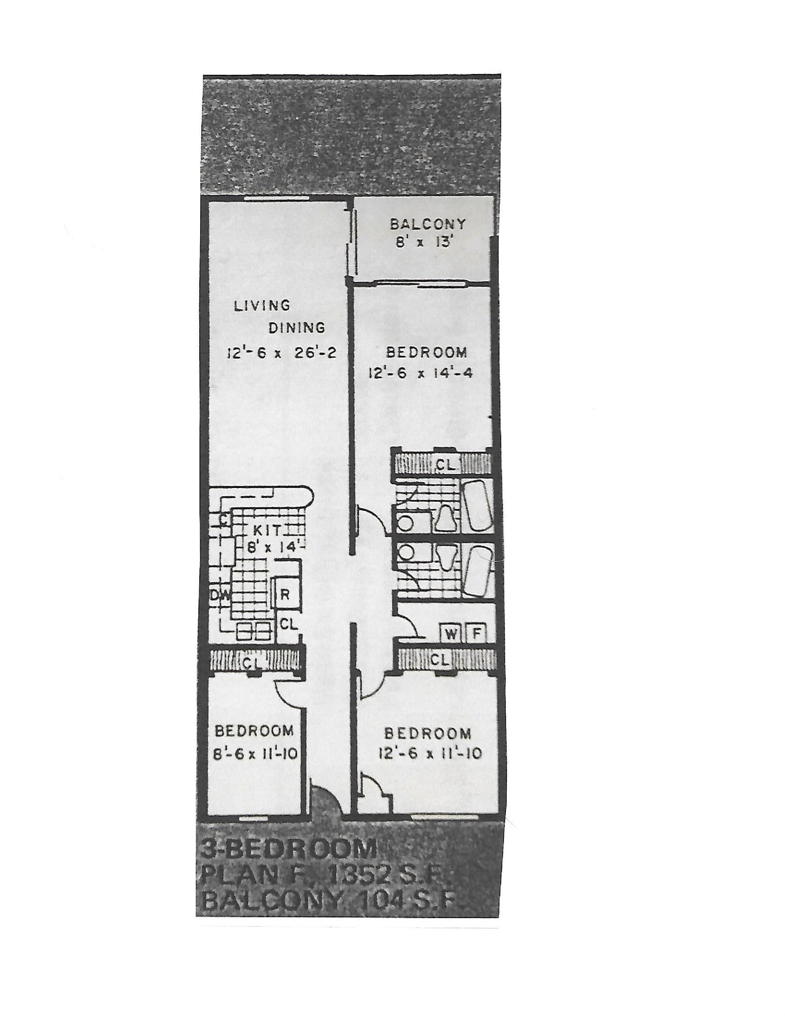 floor plan of condo.