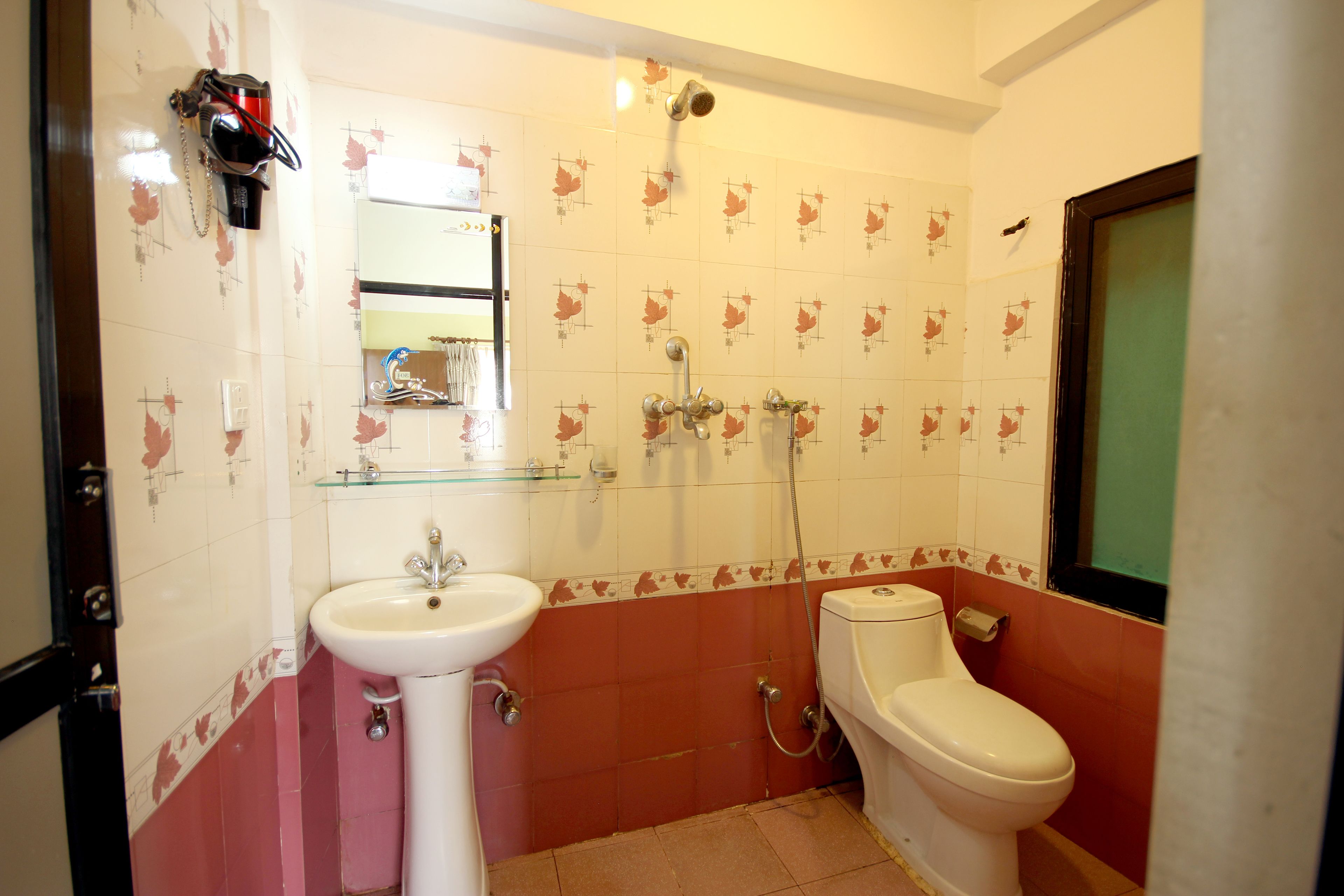 free toiletries, hair dryer, towels