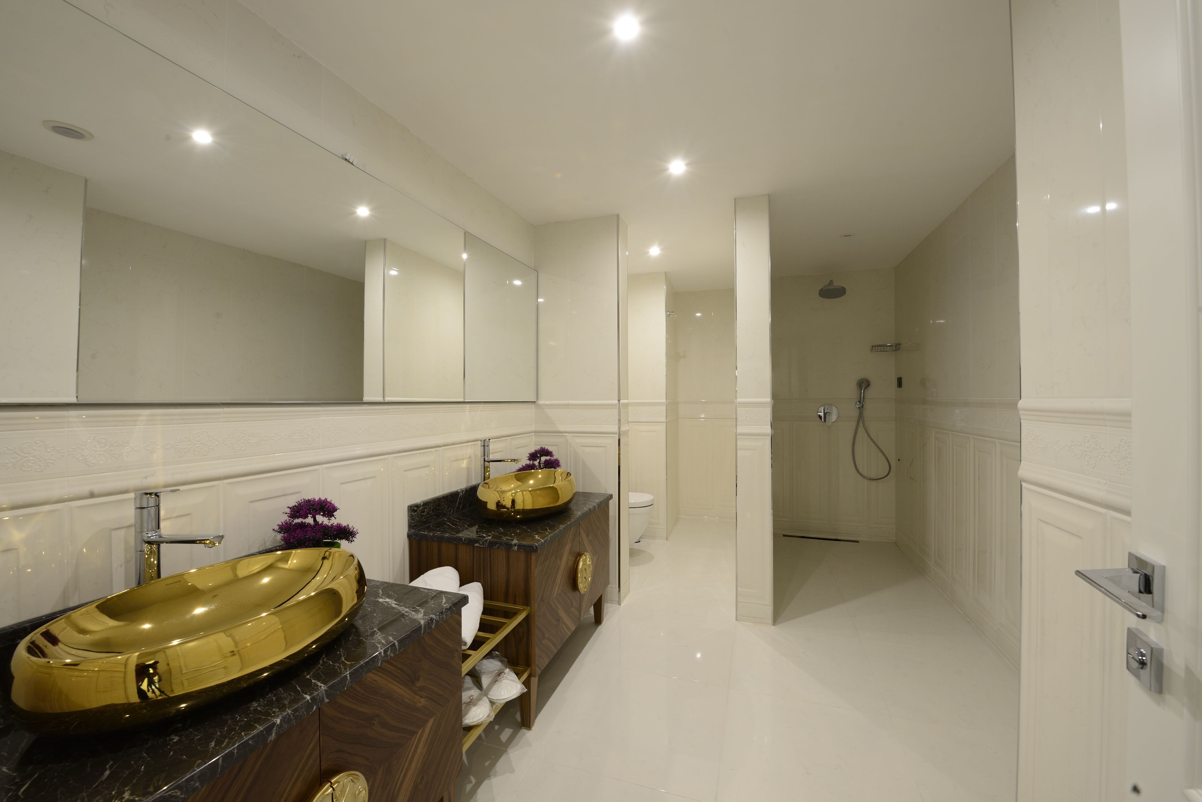 royal suite, 1 queen bed with sofa bed, jetted tub | bathroom | shower, free toiletries, hair dryer, bathrobes