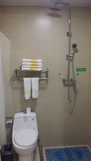 Separate bathtub and shower, free toiletries