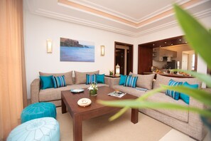 Apartment, 2 Bedrooms | Living room | 32-inch flat-screen TV with satellite channels, TV - ApartHotel Eden Beach (Tamri)