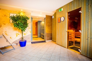 Sauna, body treatments, body wraps, facials, massage/treatment rooms