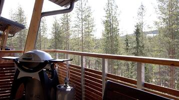 Huoneisto, 1 makuuhuone, sauna | Parveke