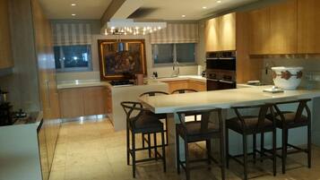 Clifton Spectacular Ocean View Apartment | Private kitchen | Full-size fridge, microwave, oven, stovetop
