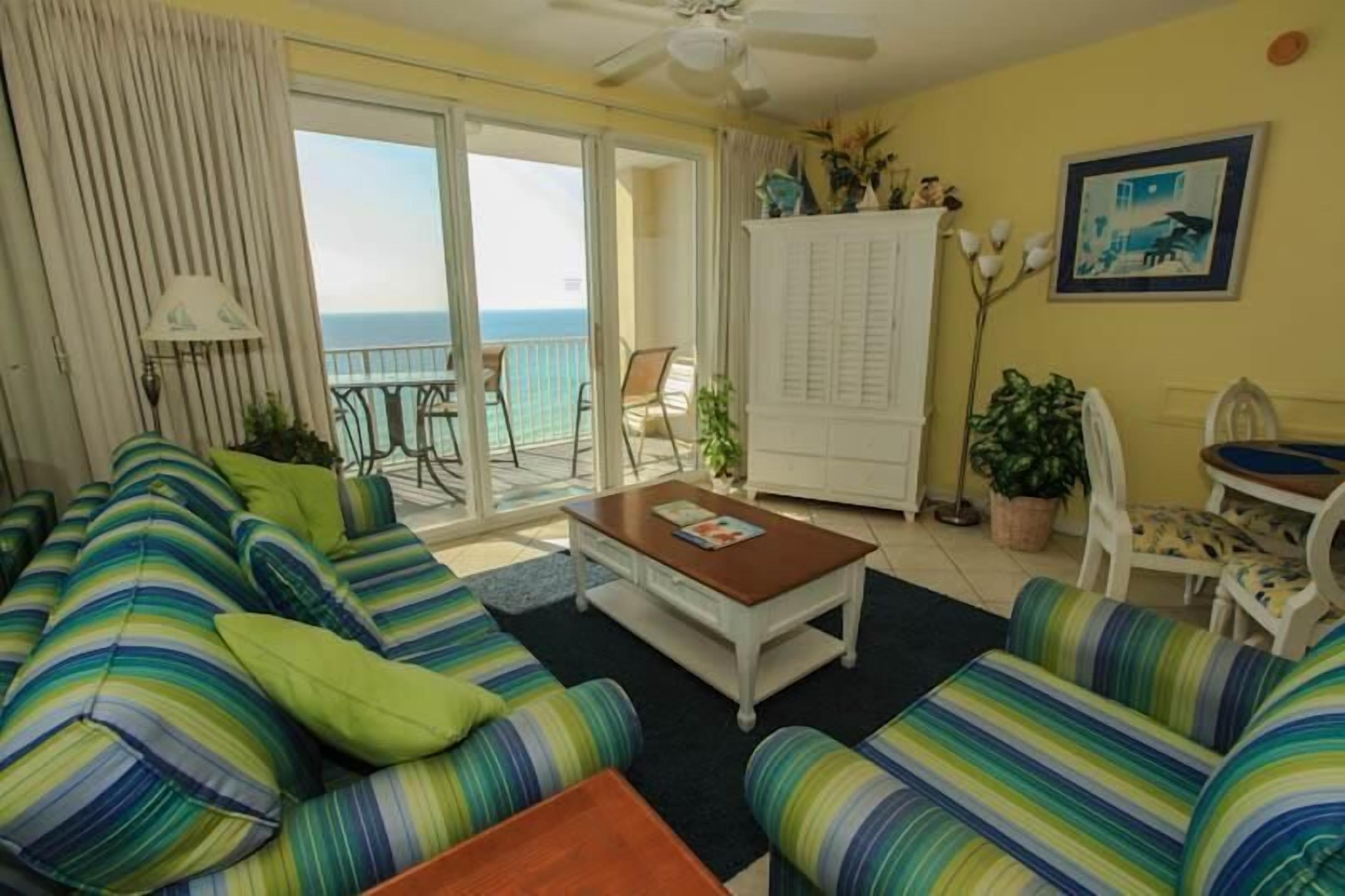 Condo, 1 Bedroom, Ocean View | Living room | Flat-screen TV, DVD player
