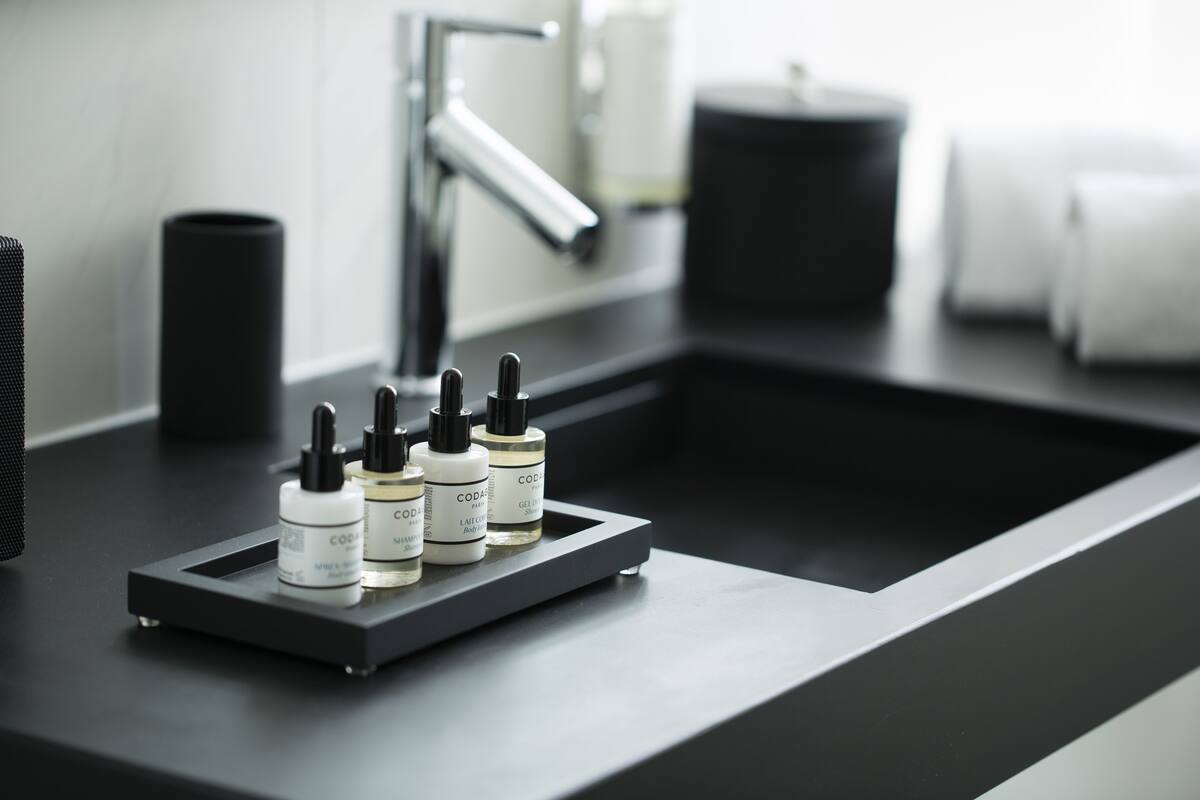 deluxe double room | bathroom sink