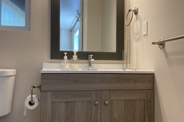 Shower, eco-friendly toiletries, hair dryer, slippers