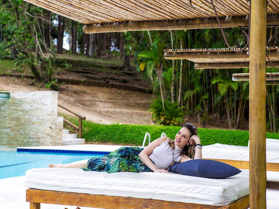 Indoor pool, pool loungers