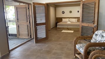 Family Apartment, 2 Bedrooms, Kitchen, Beachfront | In-room safe, free WiFi, bed sheets