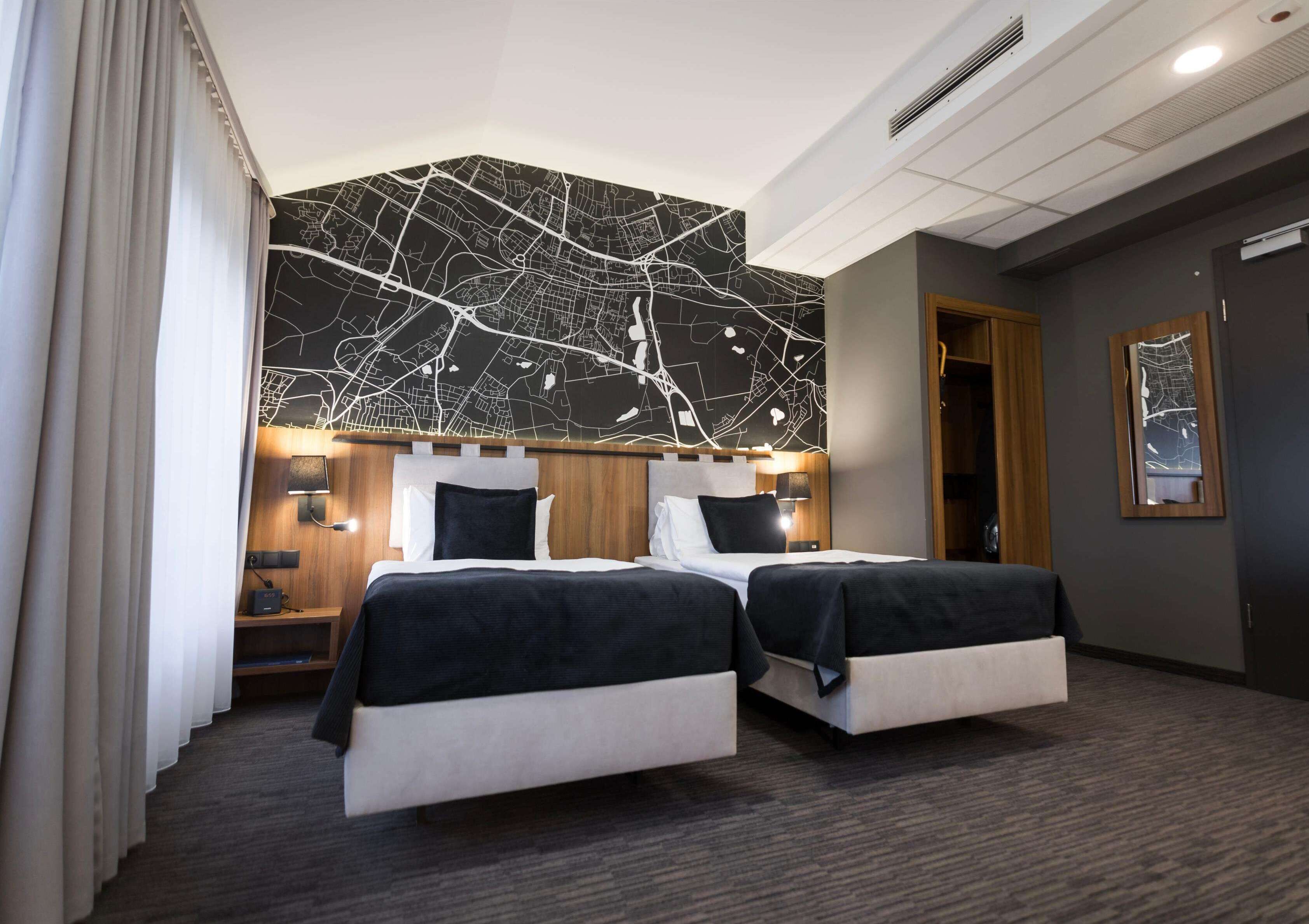 superior room, 2 single beds, non smoking | premium bedding, in-room safe, desk, laptop workspace