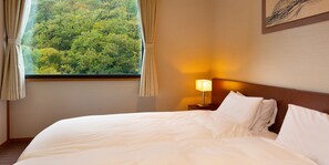 Japanese-Western-style Room [Niji] - River view, twin beds, prefabricated bathroom, Non Smoking | Minibar, in-room safe, desk, free WiFi