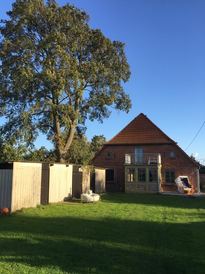 Old renovated farmhouse, ca.1840, high quality furnishings with Bodden view