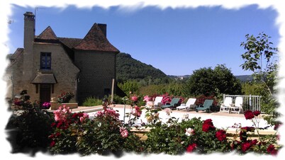 Large house in the heart of the Périgord Noir and LASCAUX IV, park, heated swimming pool