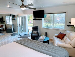 Iron/ironing board, travel crib, free WiFi, bed sheets
