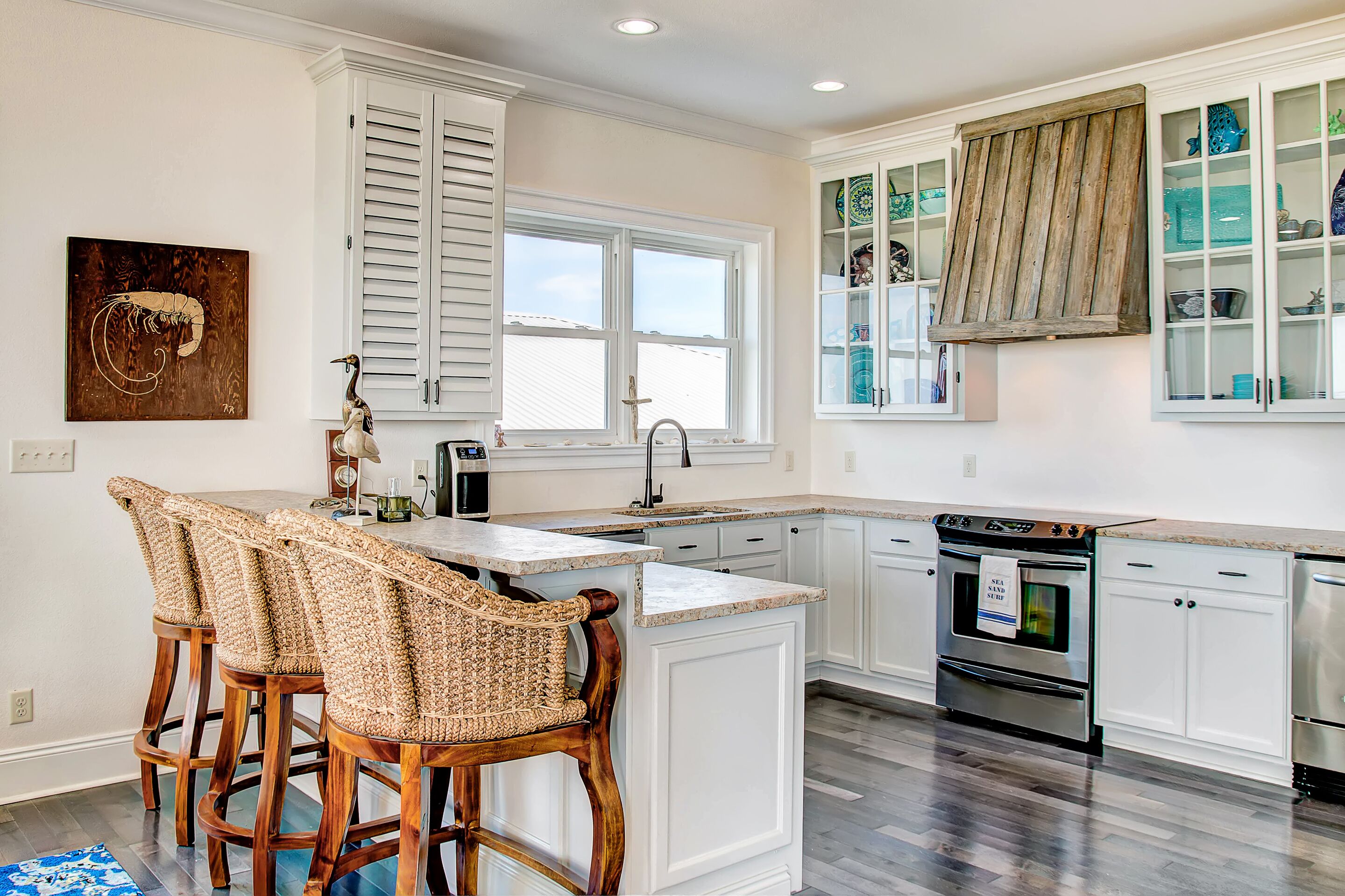 Microwave, oven, stovetop, dishwasher