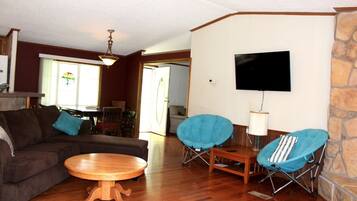 TV, fireplace, DVD player