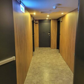 Economy Double Room (No window, B1)  | Living area | LCD TV - Attic Hotel (Taipei)