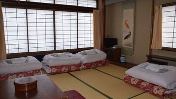 Traditional Japanese-style Room for 4 Guests(Breakfast available at extra cost, No bathroom in room) | In-room safe, free WiFi
