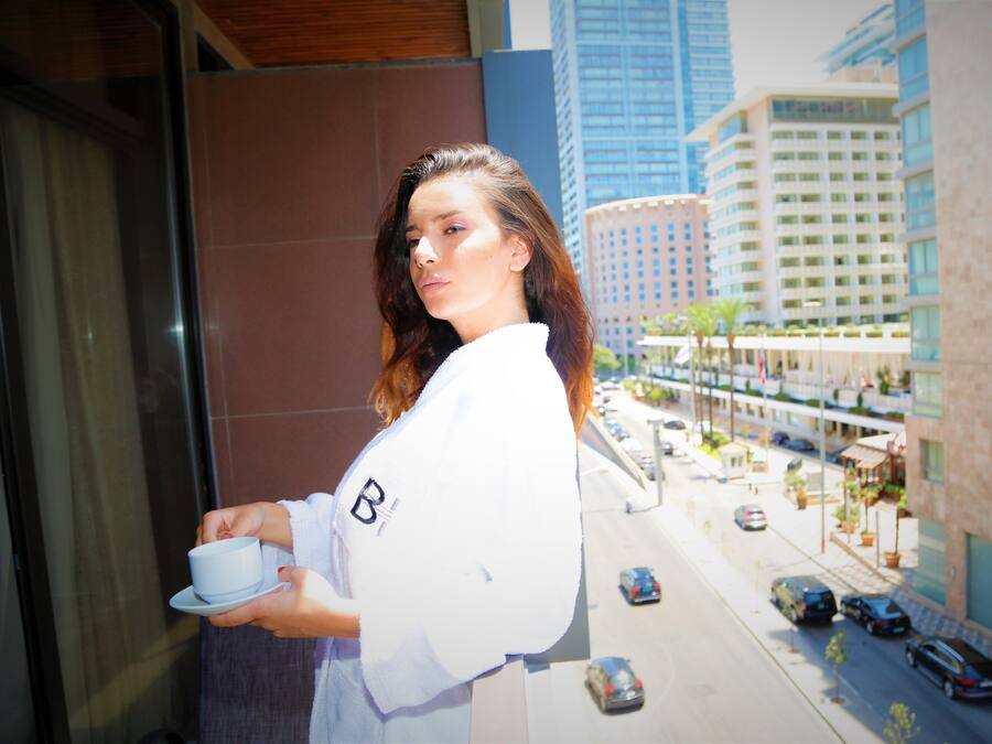 Byutsikt fra overnattingsstedet