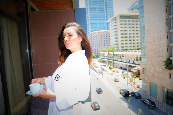 Vue sur la ville depuis l’hébergement