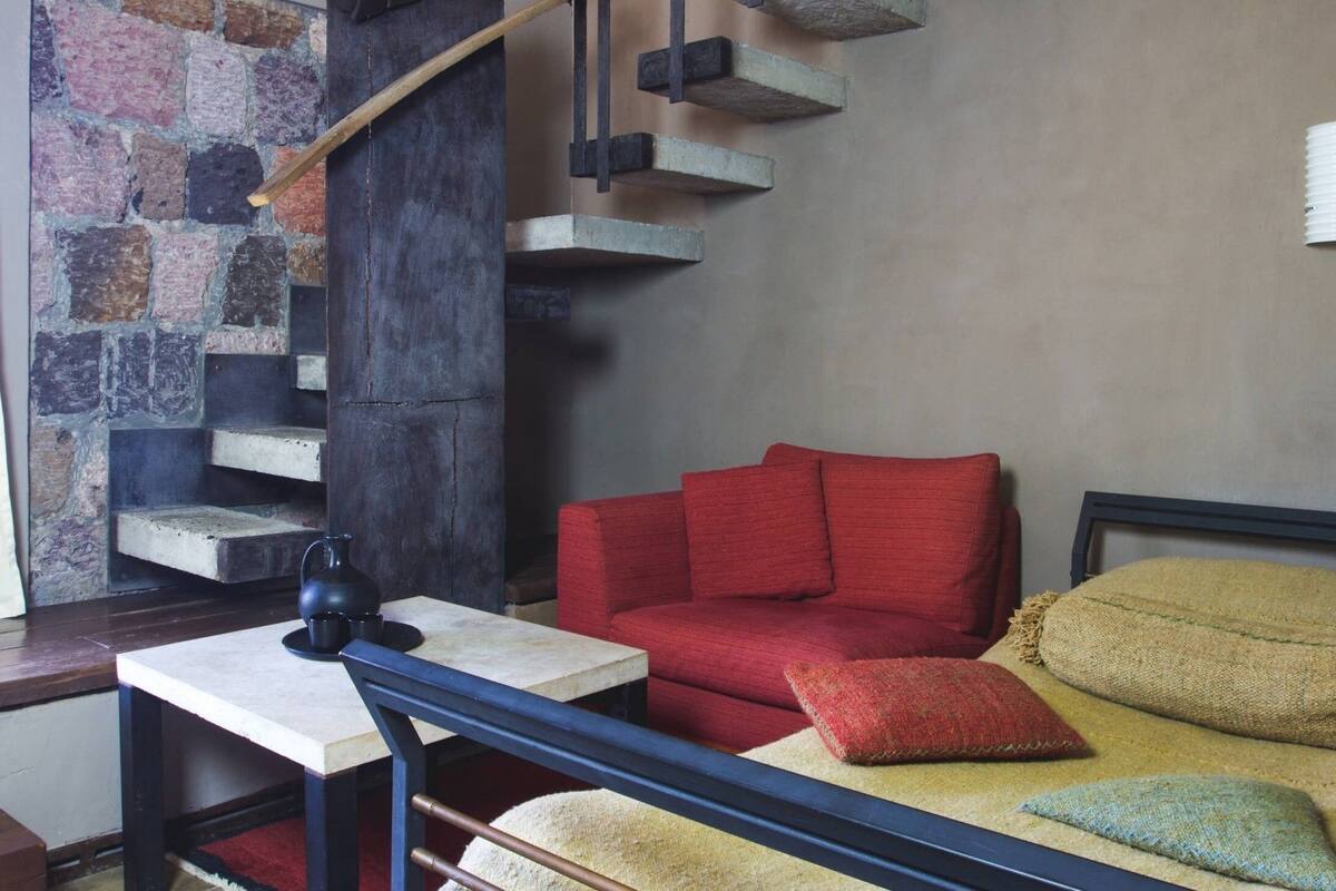 Double Room (Duplex, with mezzanine) | Living area | Flat-screen TV
