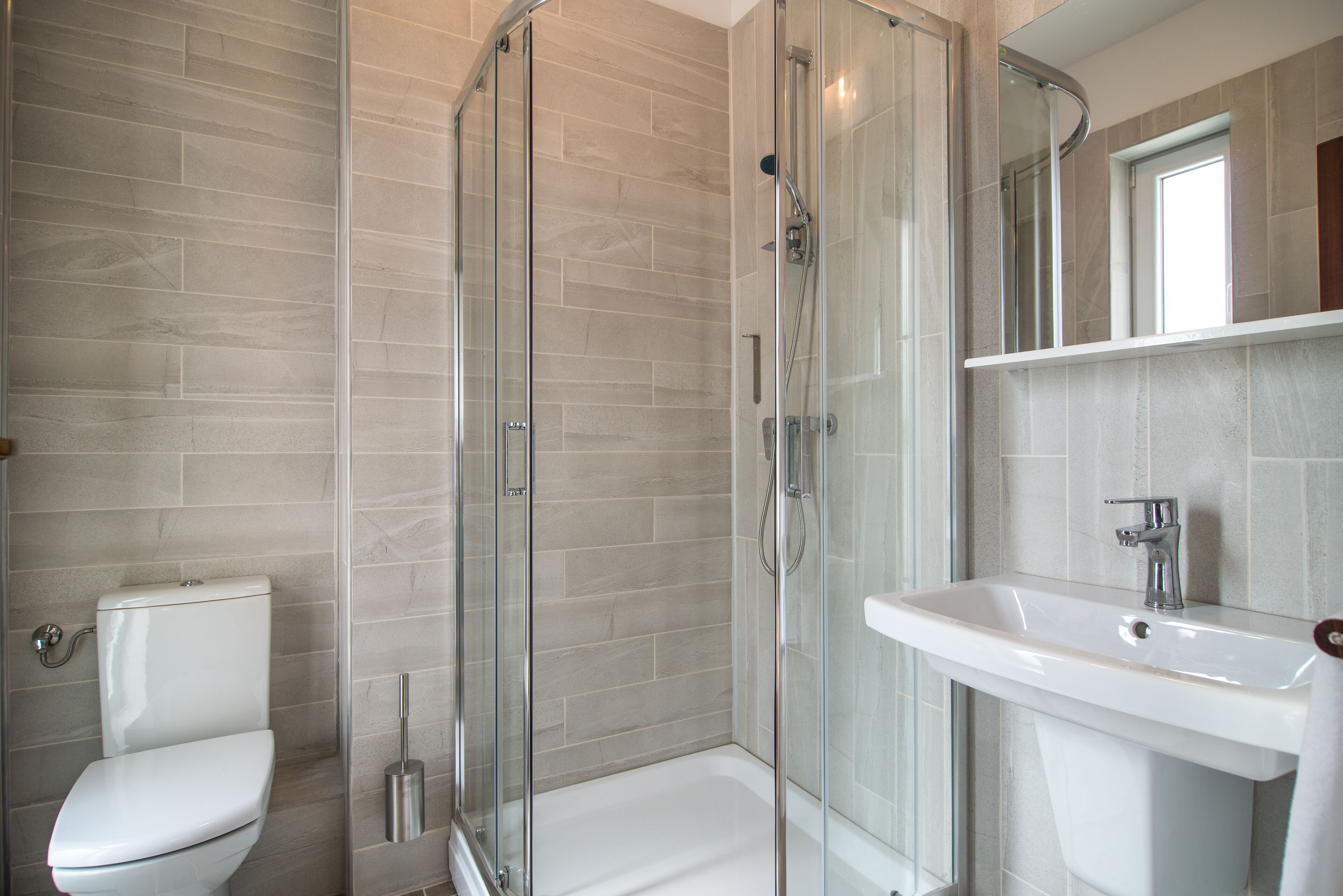 shower, slippers, towels