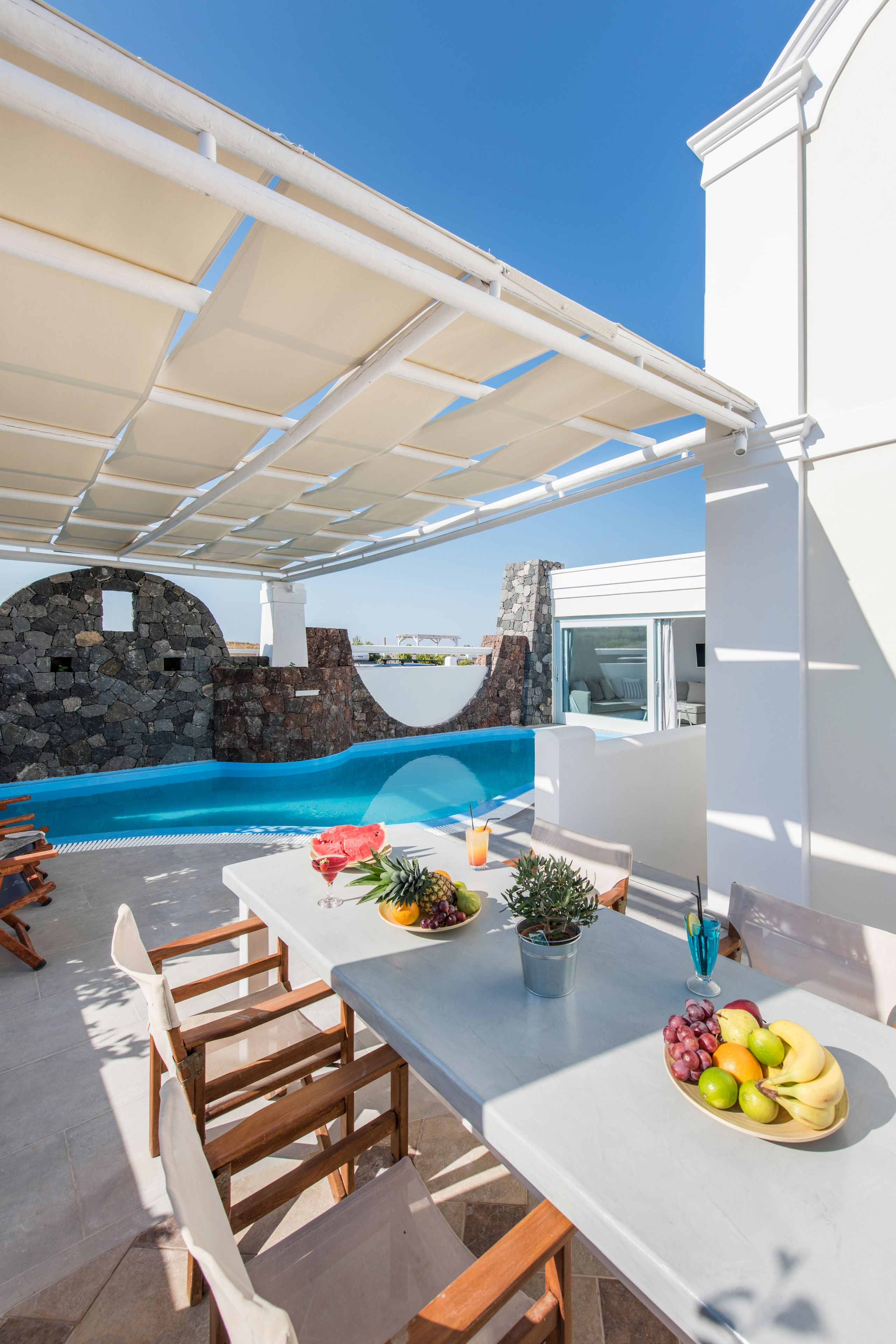 Villa, 4 Bedrooms, Private Pool (Aspronisi) | Outdoor dining