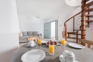 Villa, 4 Bedrooms, Private Pool (Anafi) | In-room dining - Secret Earth Santorini (Santorini)