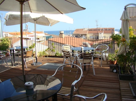 Terrace/patio. Hostal Platja
