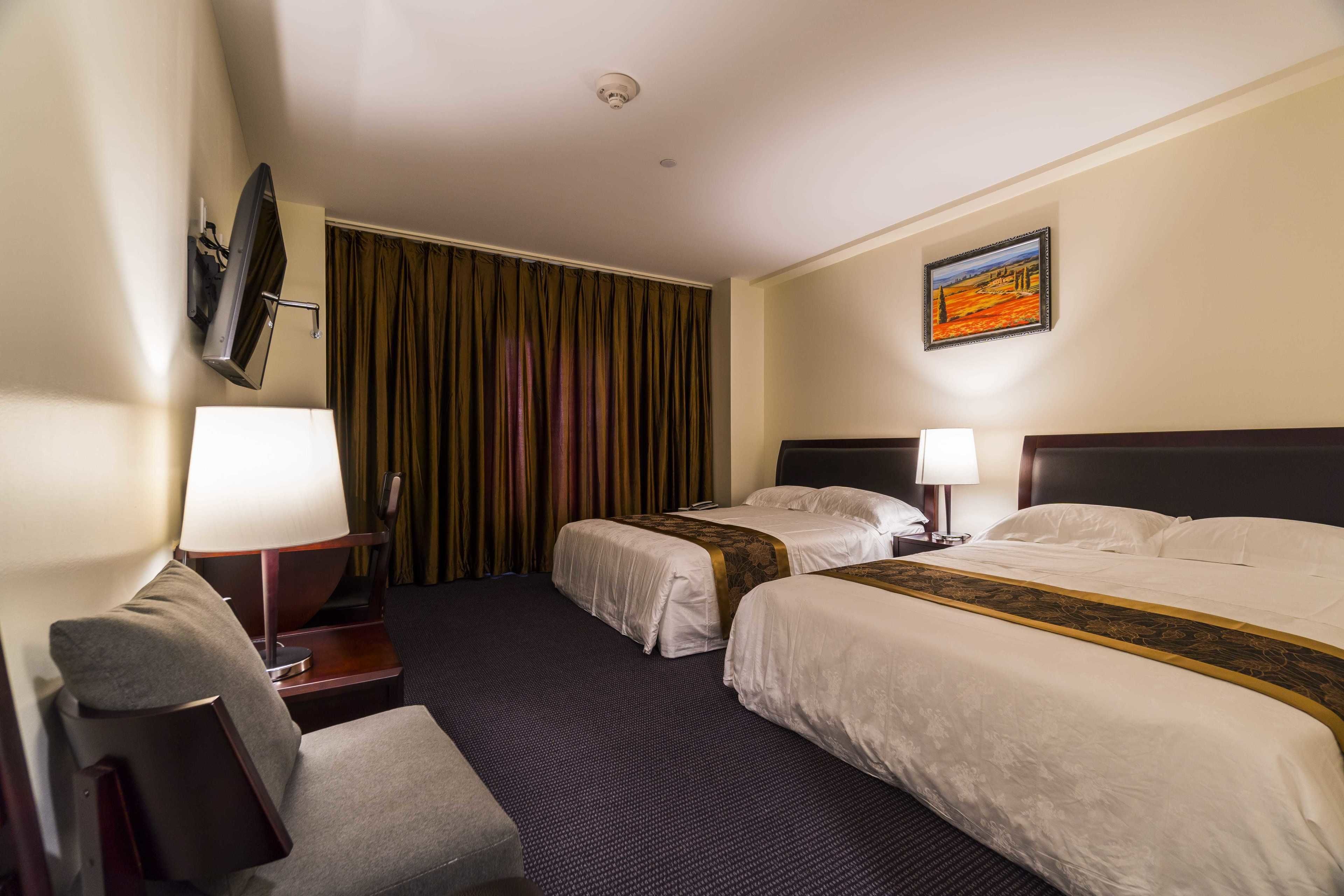 classic double room, 2 queen beds | desk, iron/ironing board, free wifi, bed sheets