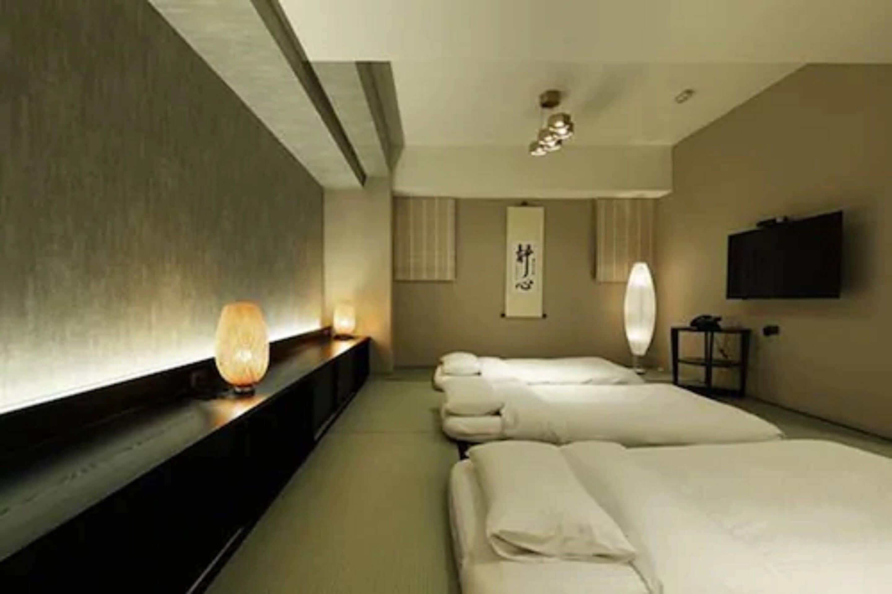 japanese room (no window) | in-room safe, blackout curtains, free wifi, bed sheets