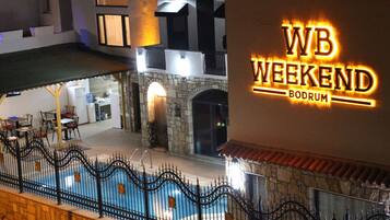 Front of property – evening/night