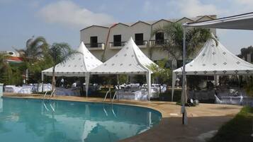 Outdoor wedding area